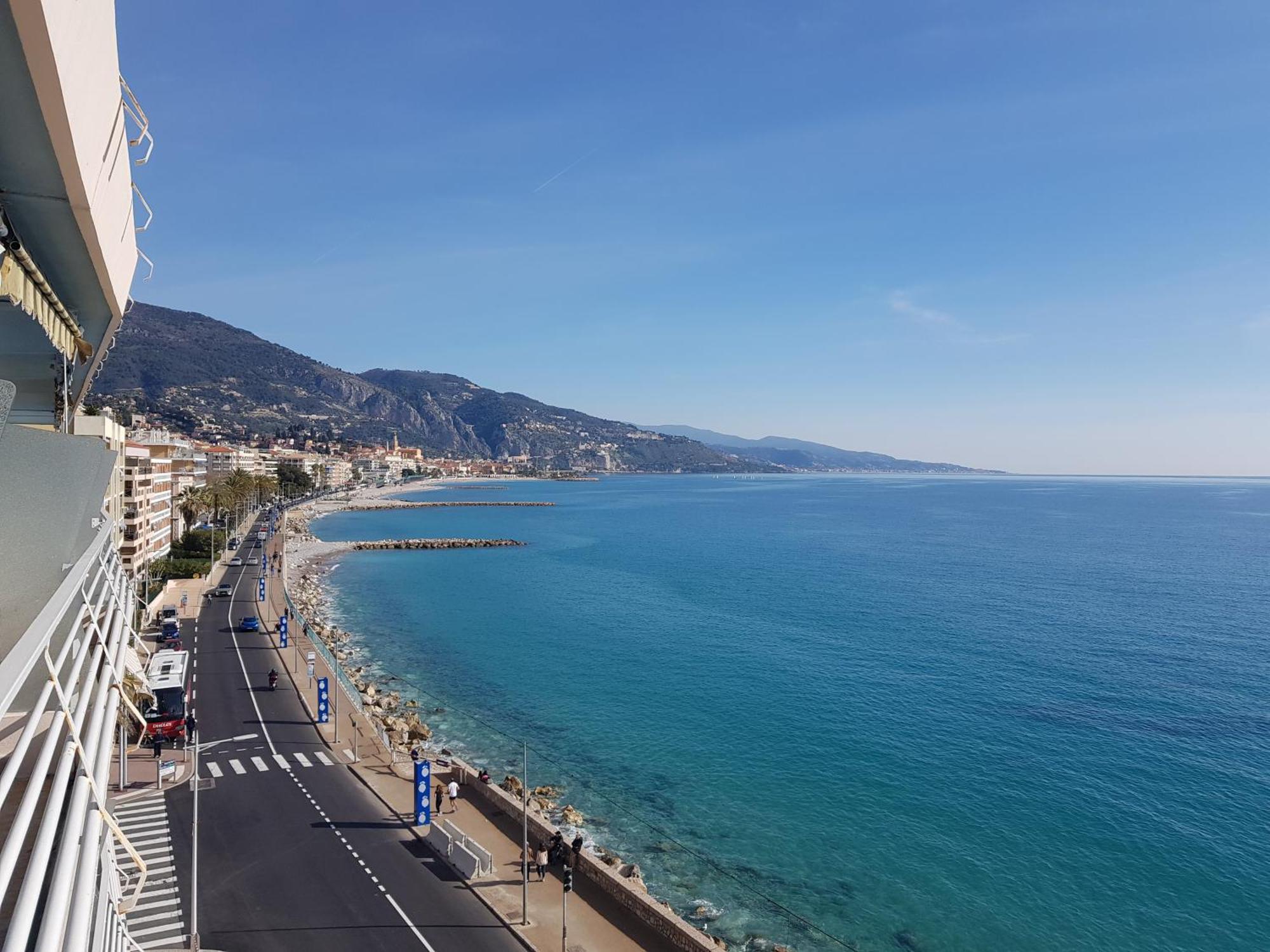 Menton Front Bord De Mer Cote D'Azur Florentina Sea View French Riviera Proche Monaco Montecarlo Superb Studio Dış mekan fotoğraf